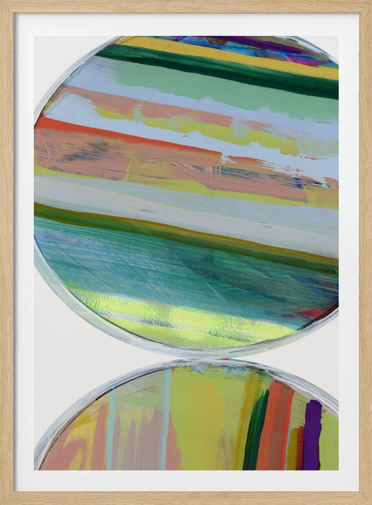 Abstract Stripes & Circles No 1 | Poster