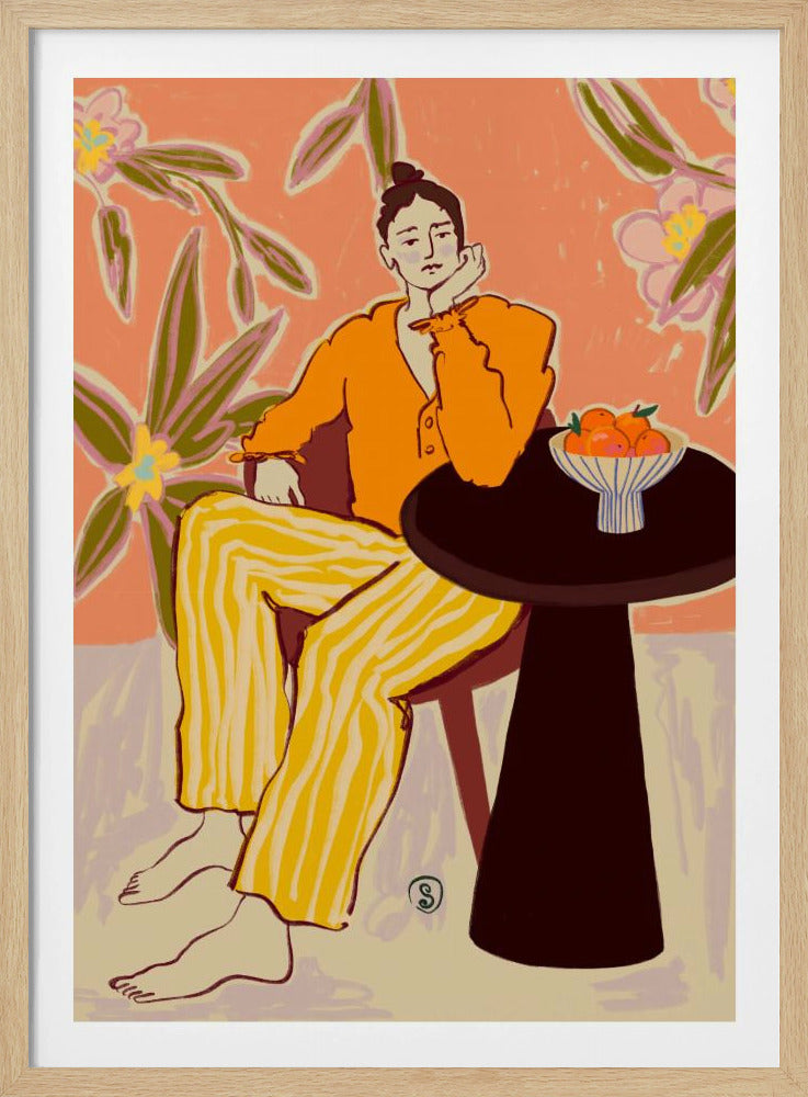 Woman With Oranges | Poster