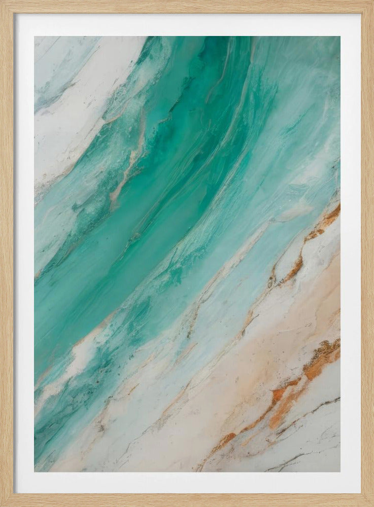 Ocean Waves Or Marble Patterns | Poster