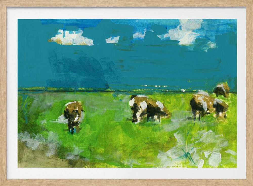 Cows In Landscape Print No 2 | Poster
