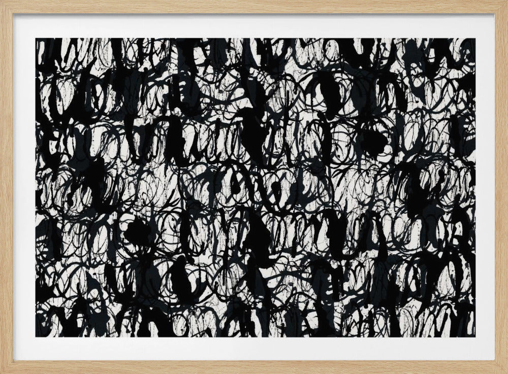 Abstract Ink Swirls Black 2 | Poster