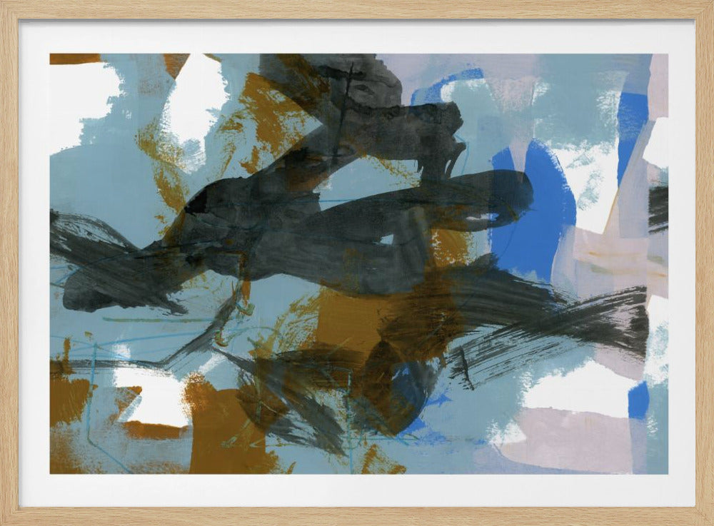 Abstract Blue Dance No 2 | Poster