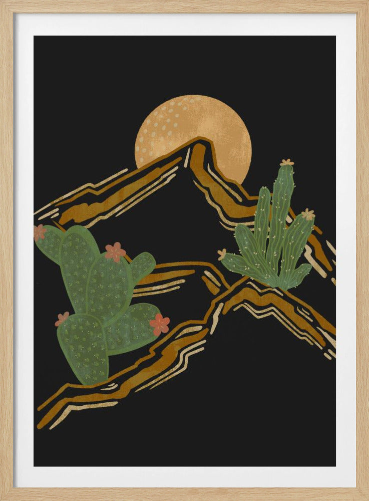 Rocky Mountain and Cactus | Poster