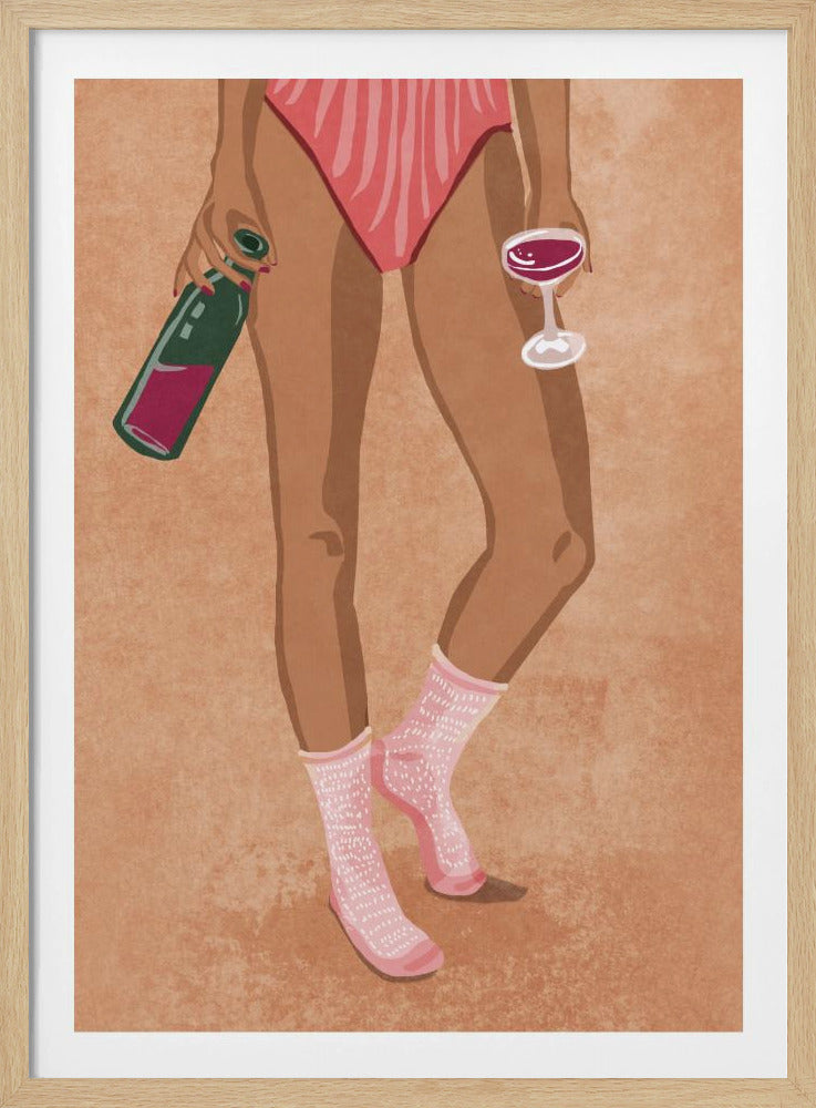 Wine and socks | Poster