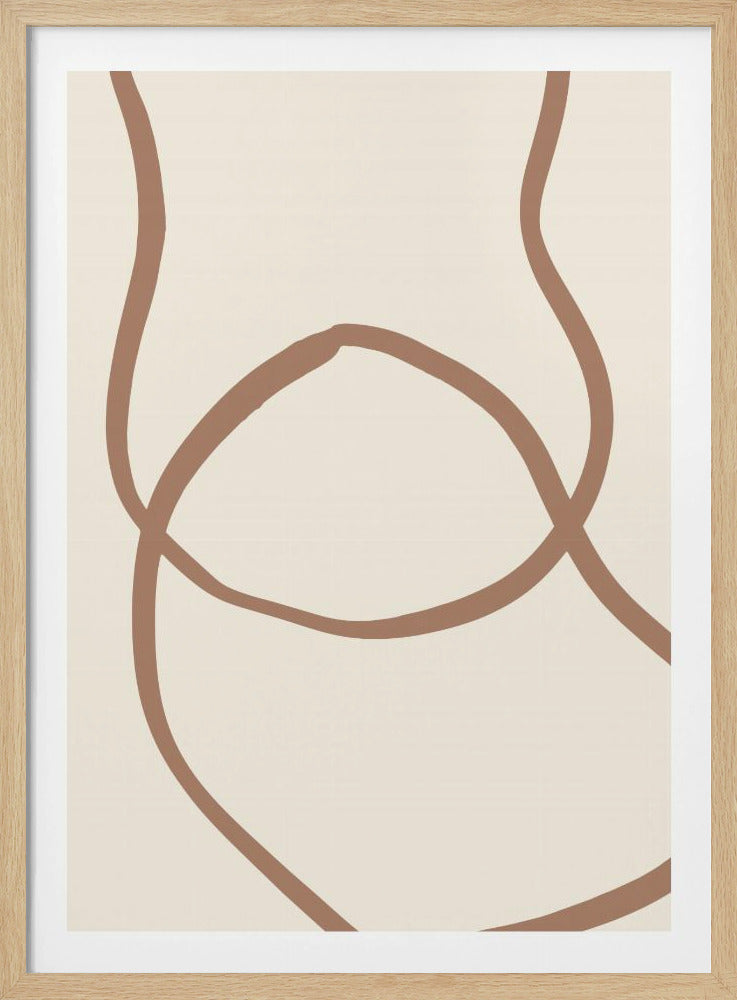 Abstract Lines Mocha 6 | Poster