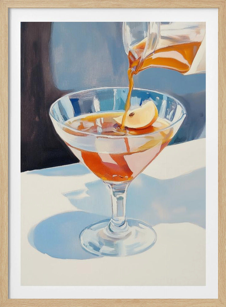 Pouring Lemon Tea into a Glass | Poster