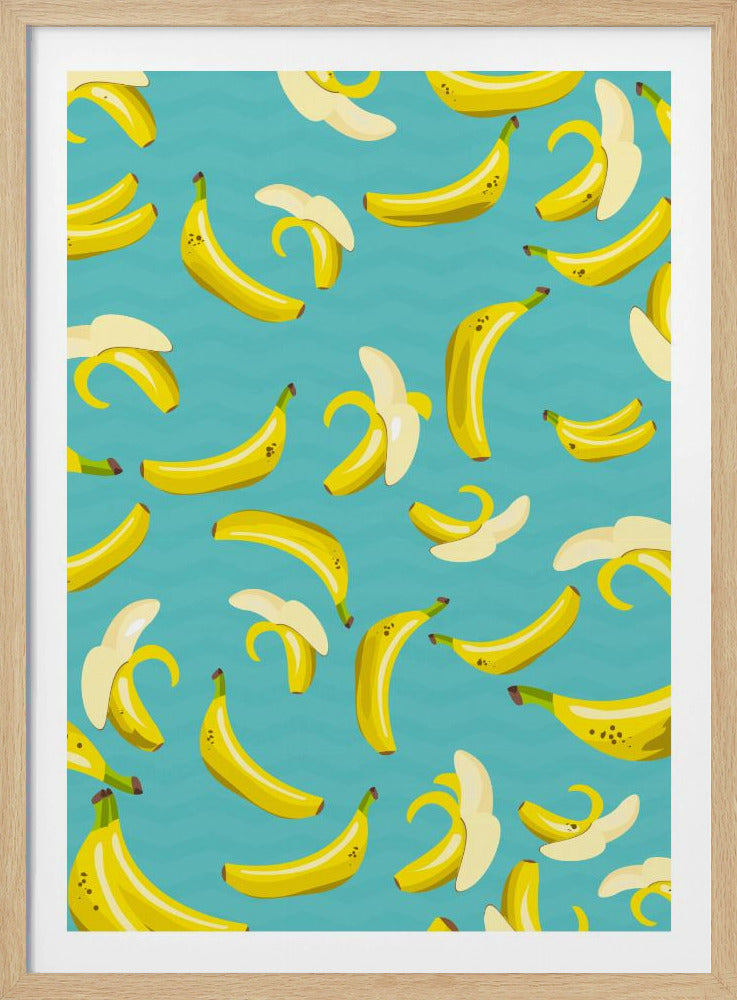 Playful Pattern Of Yellow Bananas | Poster