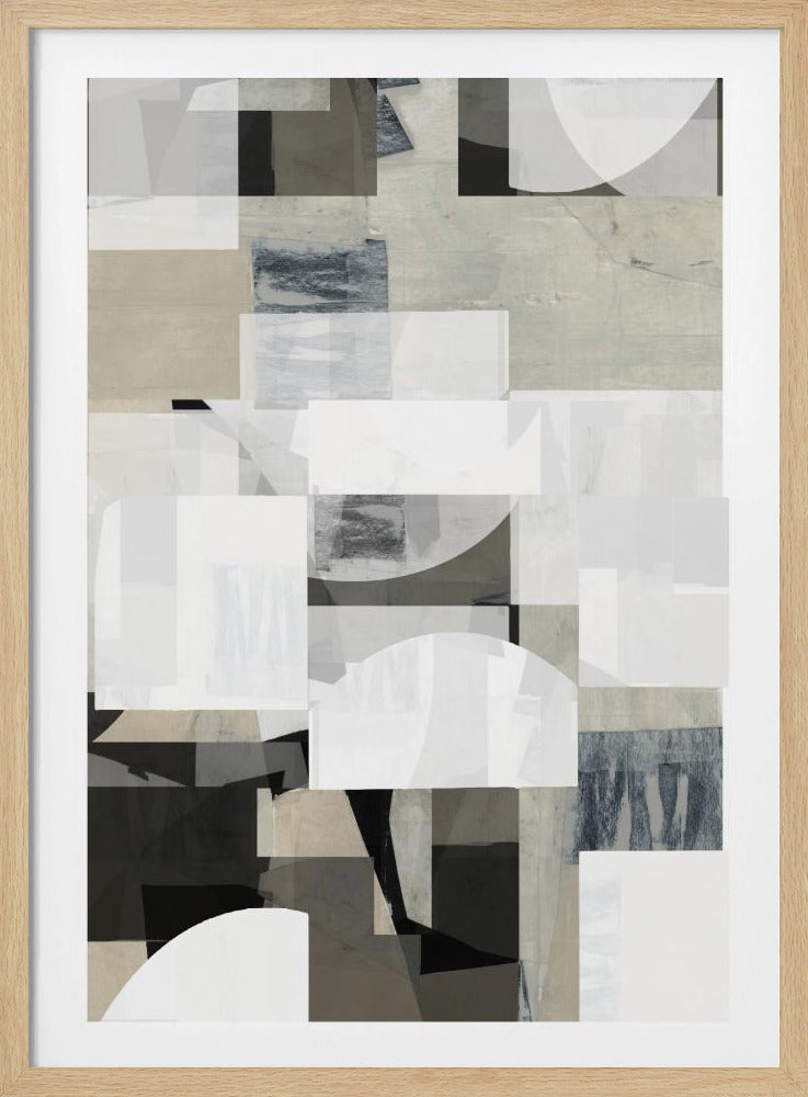 Abstract Mocha Black White Composition No. 2 | Poster