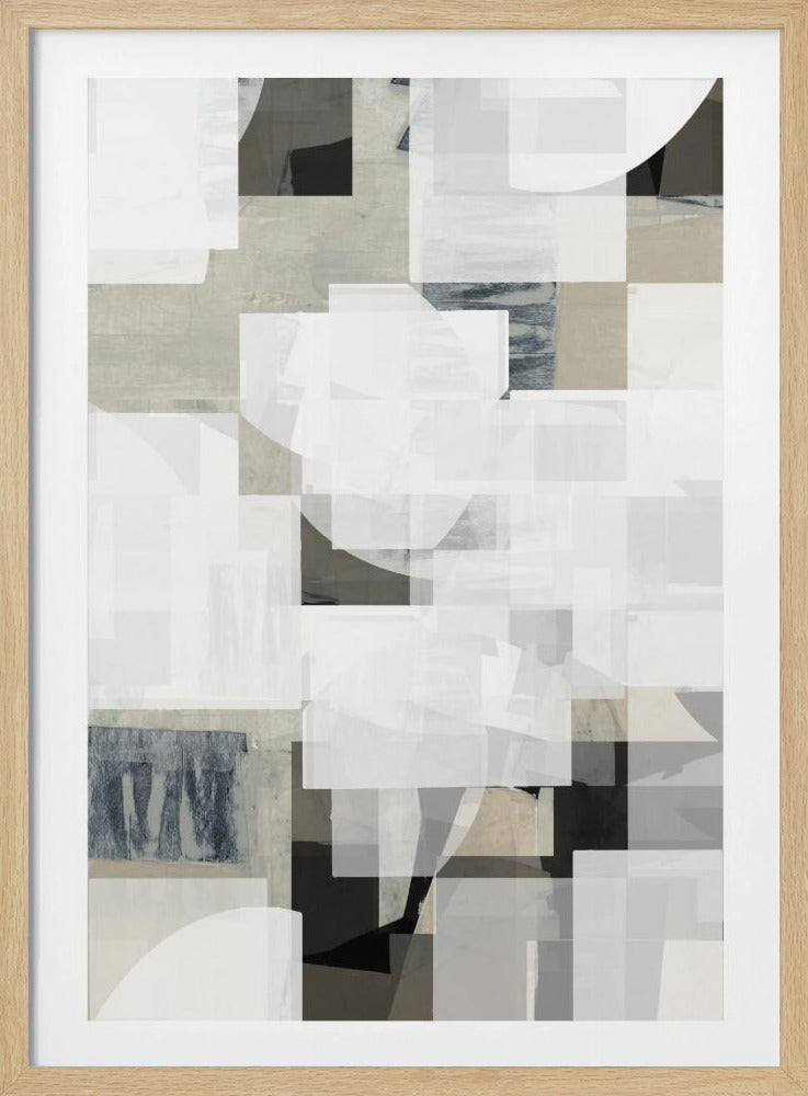 Abstract Mocha Black White Composition No. 3 | Poster