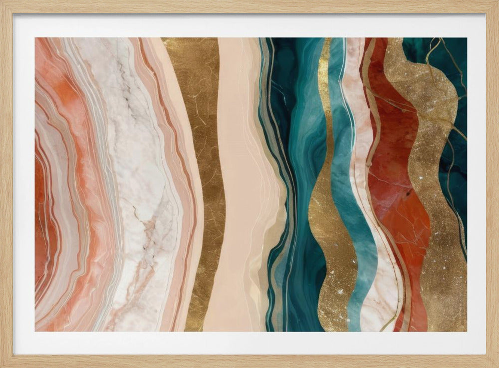Marble Patterns With Vibrant Earth Tones | Poster