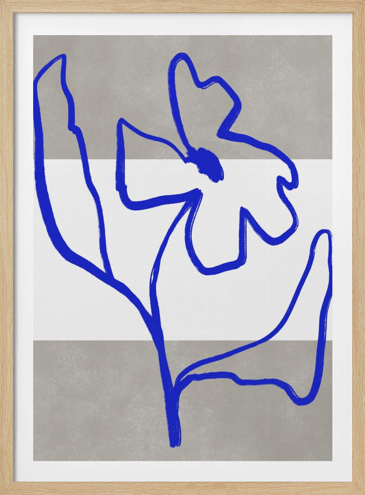 Blue Line Blossom | Poster