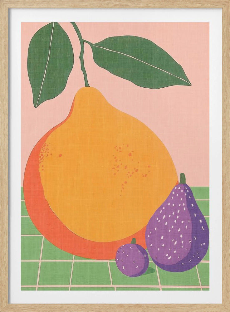 Fruit Illustration Pear and Figs | Poster