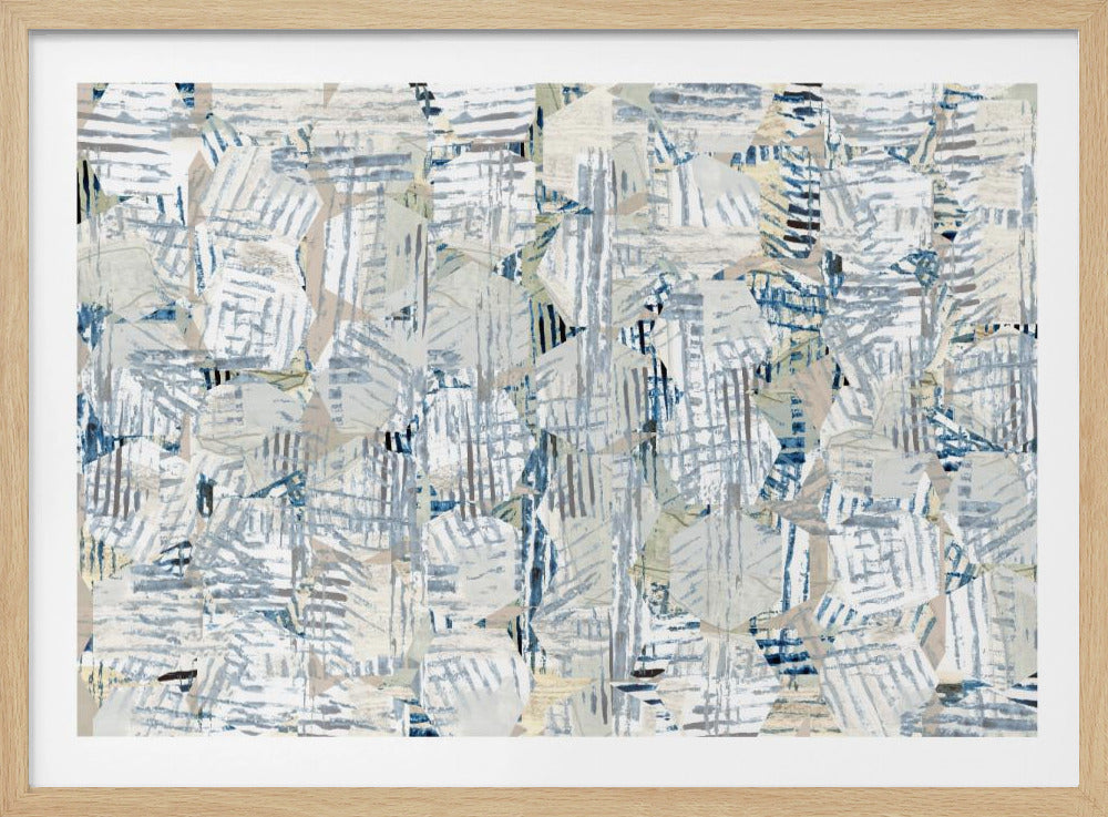 Cornish Blue Hexagons 4 | Poster