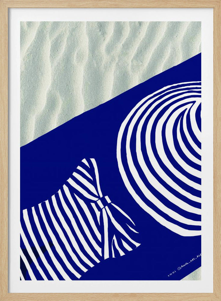 Beach Wall Art, Tanning By The Med Sea Art Print | Poster