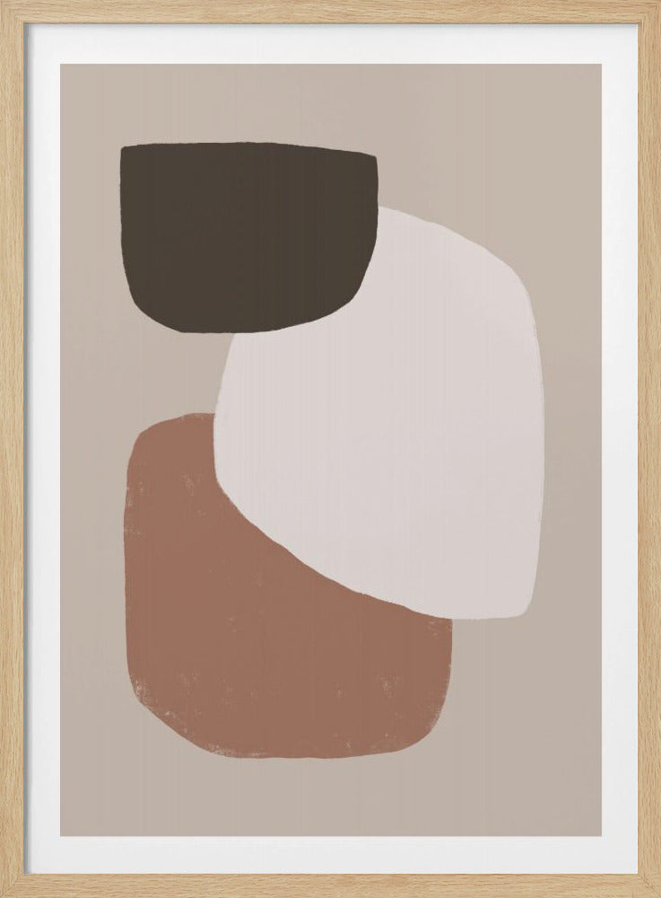 Minimalist Organic Shapes in Earthy Tones | Poster