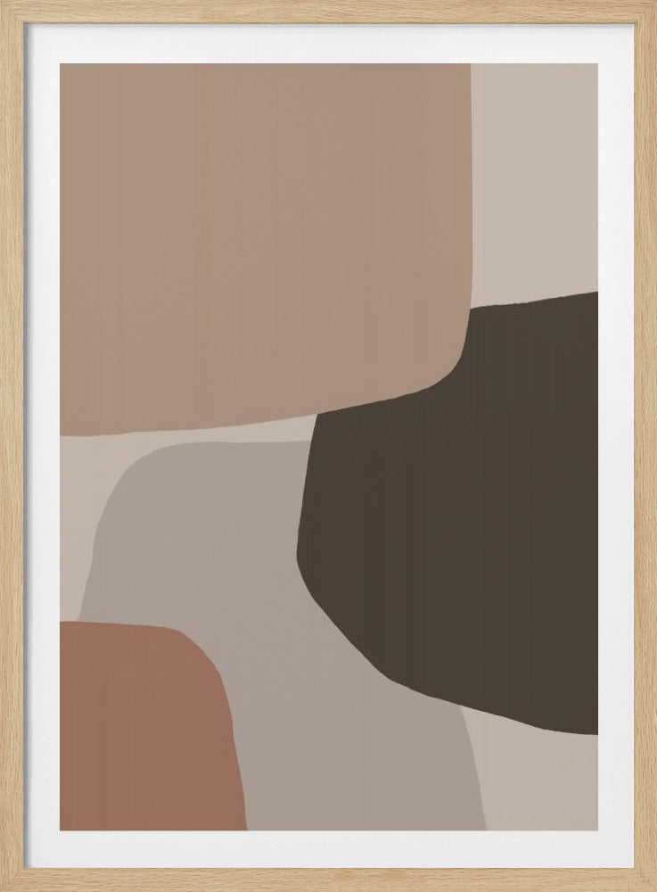 Organic Shapes in Earthy Tones | Poster