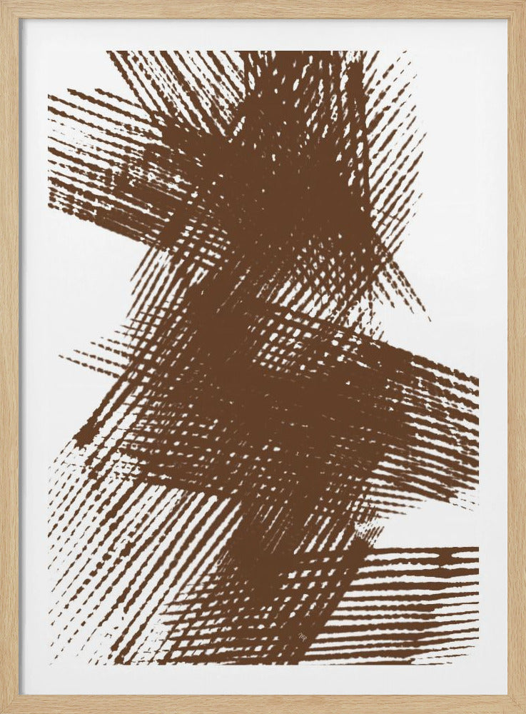 Abstract Brown Intersecting Lines | Poster