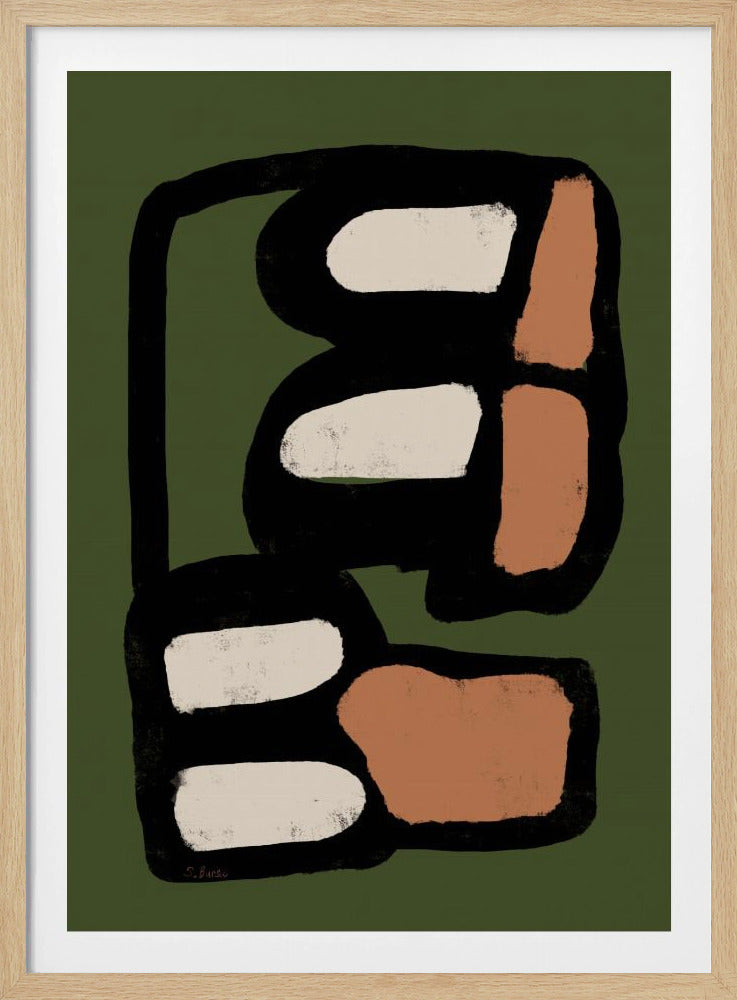 Oval abstract green | Poster