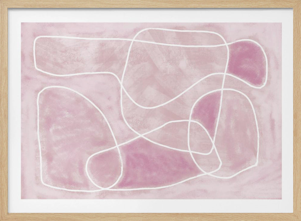 Pastel pink line drawing | Poster