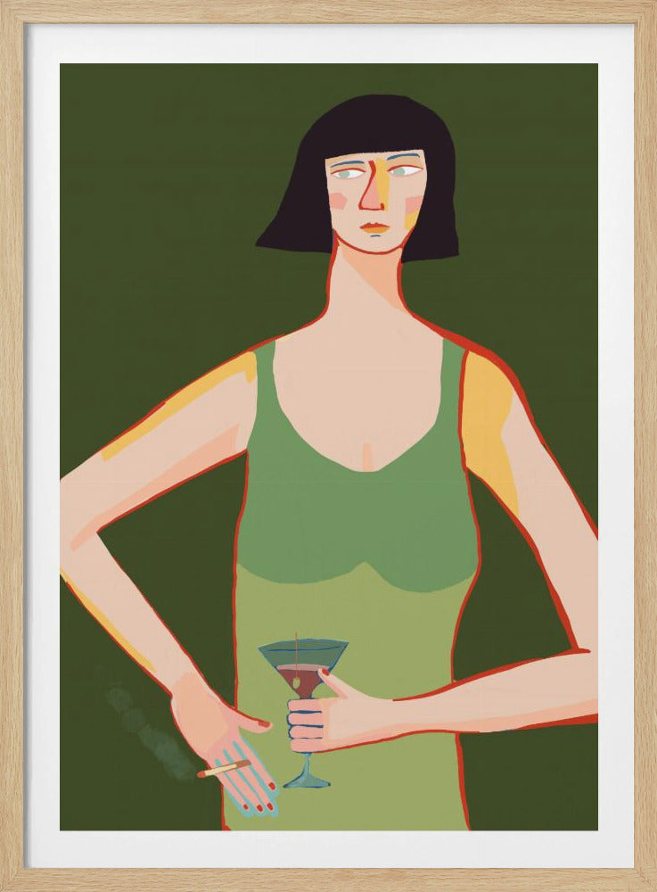 Lady with cocktail | Poster