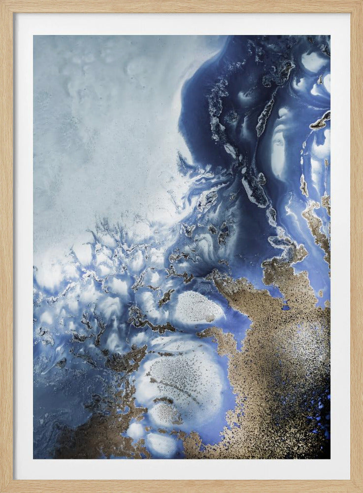 Zen Art 'Ocean Wave Waltz 2' - Watercolor waves | Poster