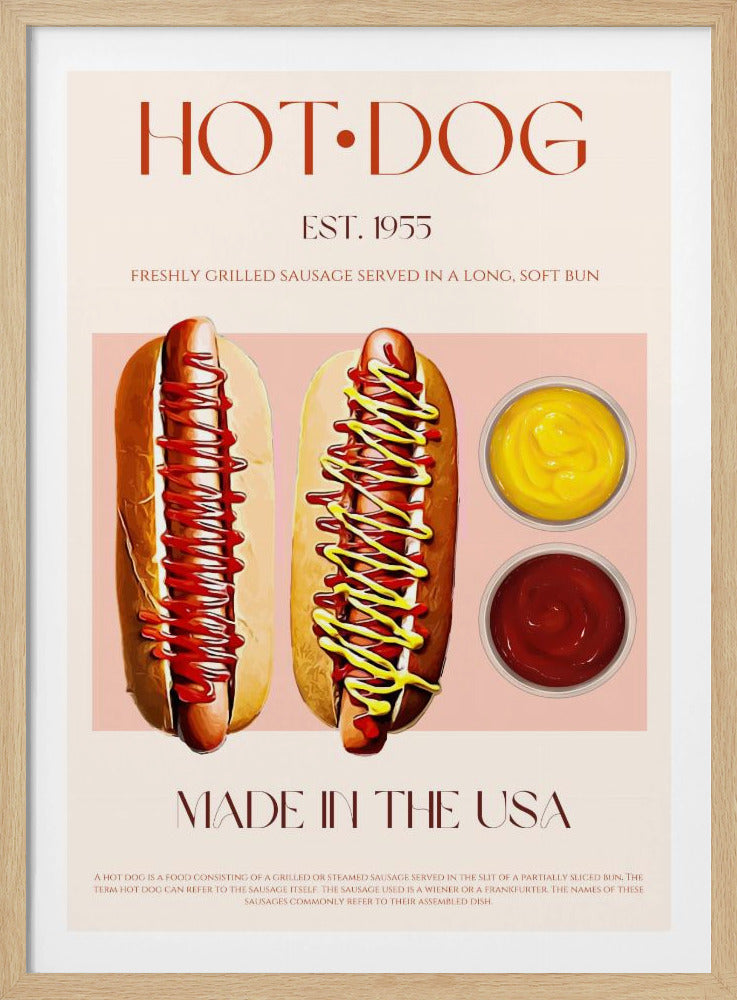 Hot Dogs with Mustard and Ketchup | Poster