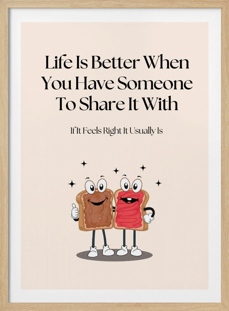 Cartoon Toast With Jam | Poster