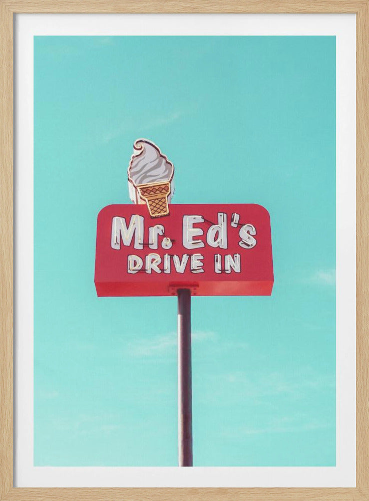 Mr. Ed's Drive In Vintage Sign in Urbana, Missouri, USA | Poster