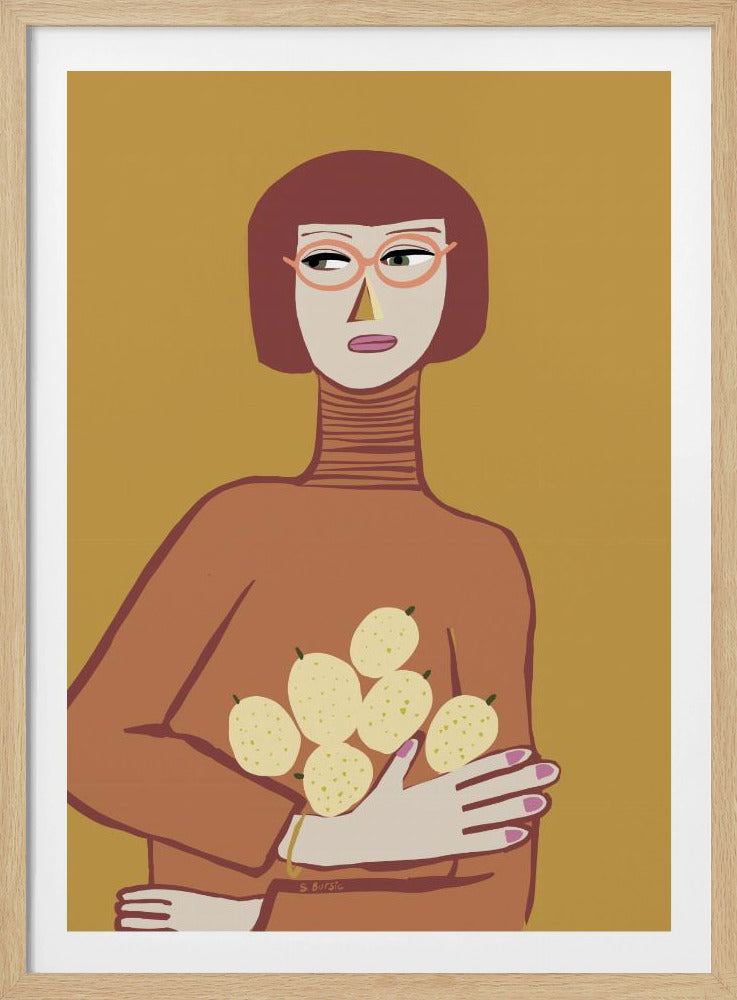 Lady with lemons | Poster