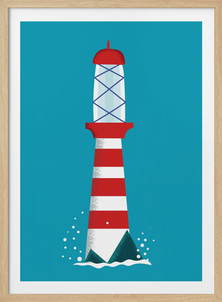 Striped Lighthouse | Poster