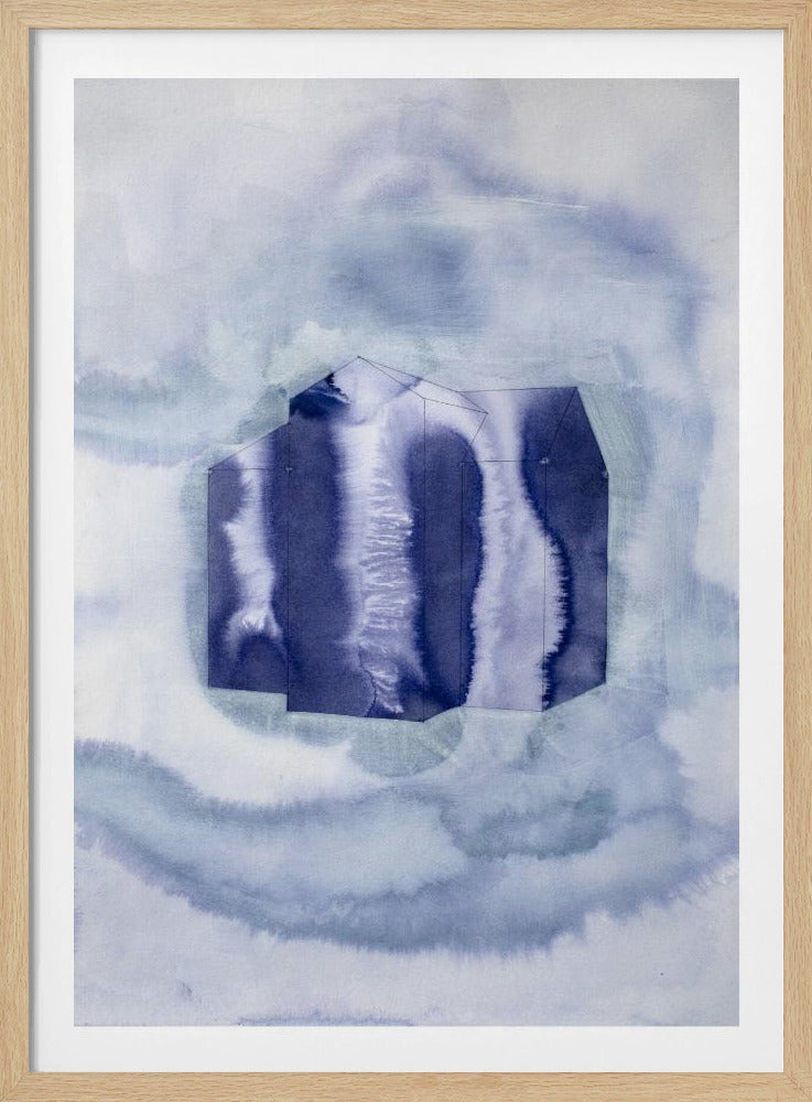 Blue and Purple Organic shapes | Poster