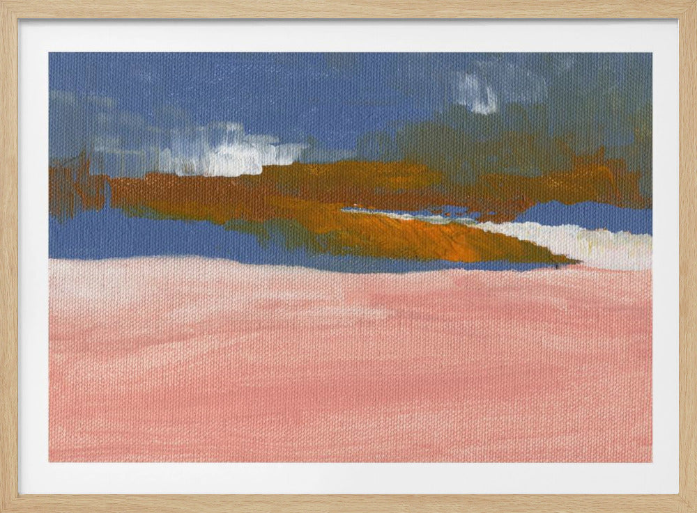 Blush Pink, Blue and Brown | Poster