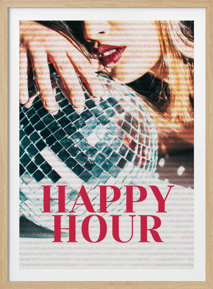 Woman with a Disco Ball | Poster