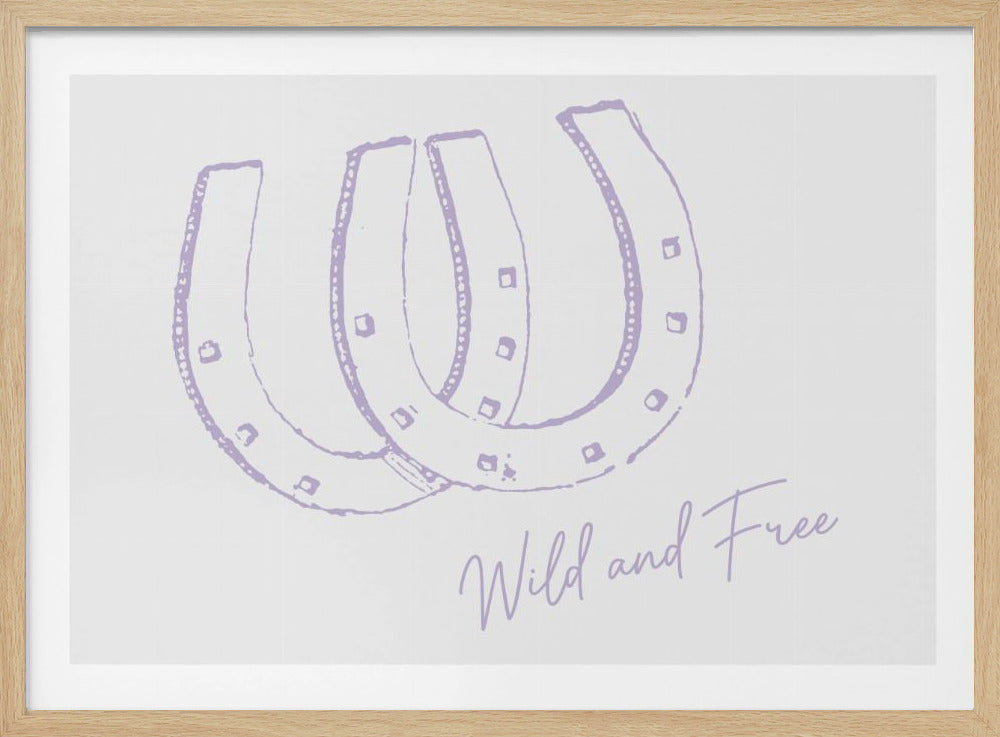Horseshoe Wild and Free Purple | Poster