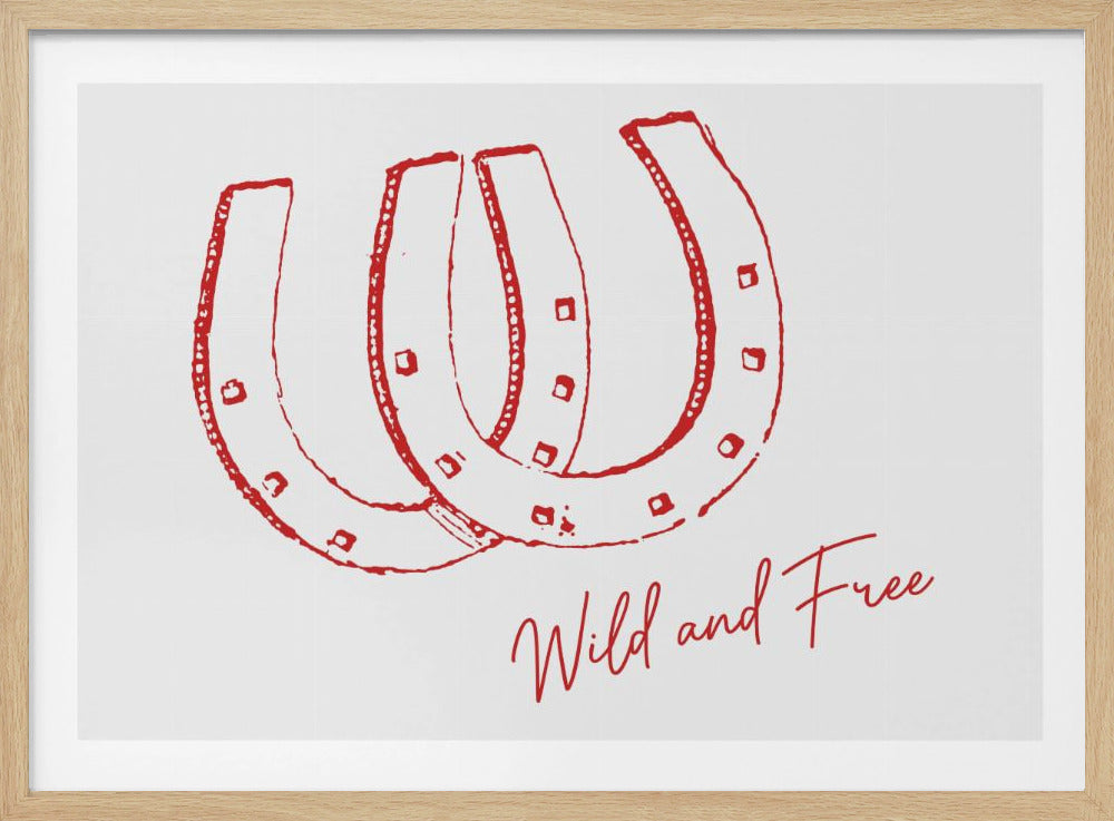 Horseshoe Wild and Free Red | Poster