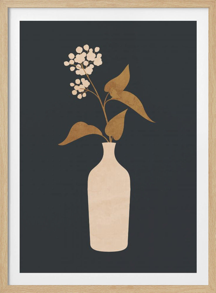 Minimal Abstract Art Vase Flower | Poster