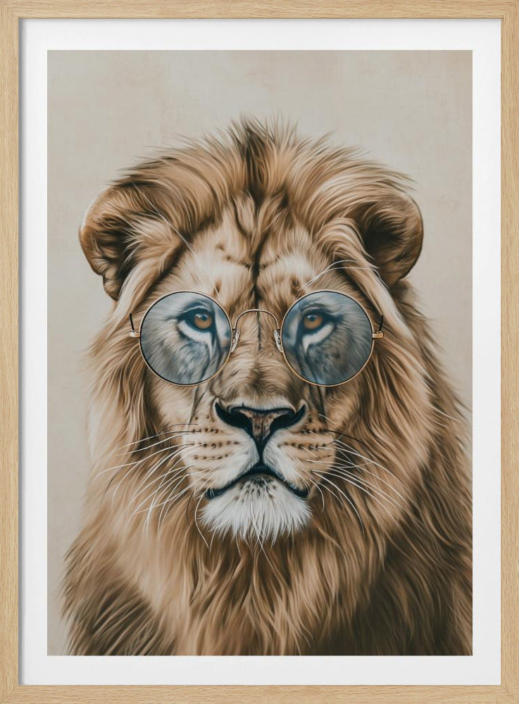 Lion in Glasses | Poster
