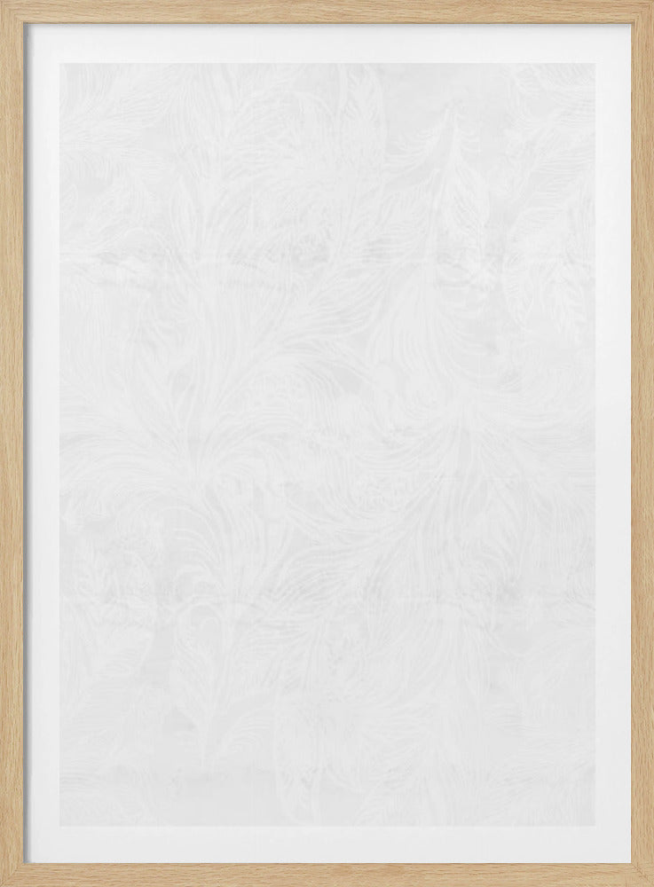 Elegant White Floral Pattern | Poster
