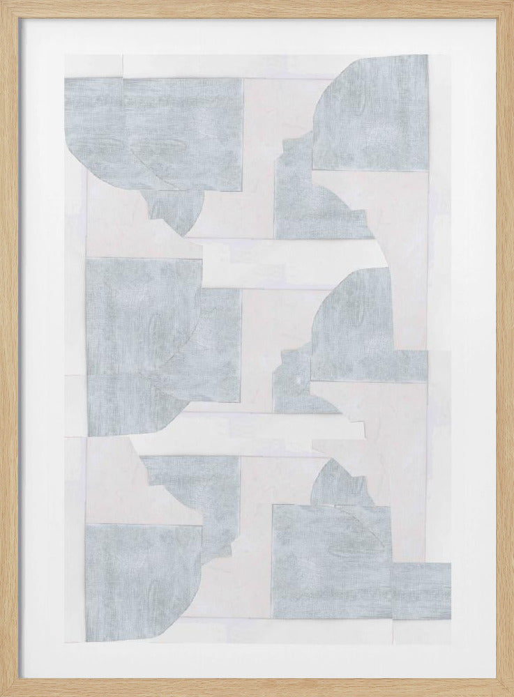 Geometric White Shapes | Poster