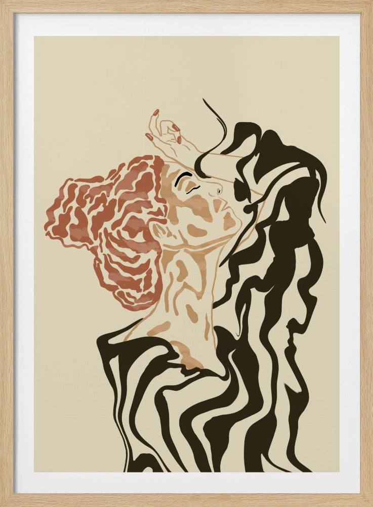 Woman In a Striped Blouse | Poster