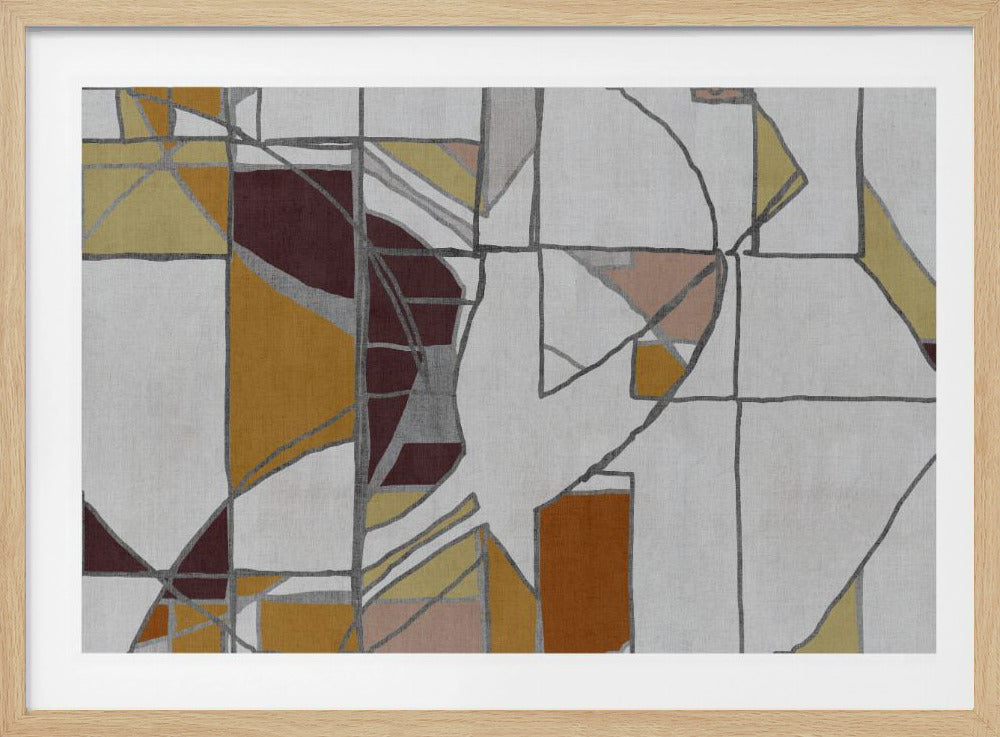 Abstract Geometric Forms in Warm Tones | Poster