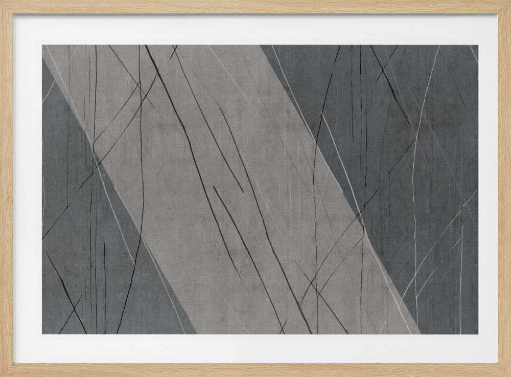 Abstract Lines on Grey | Poster