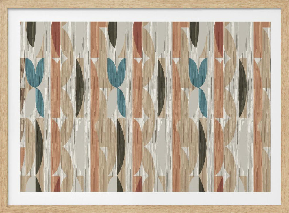 Retro Modern Shapes With Geometric Abstract Design | Poster