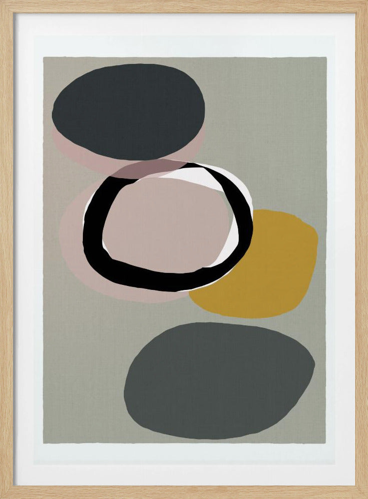 Abstract Circles in Muted Tones | Poster