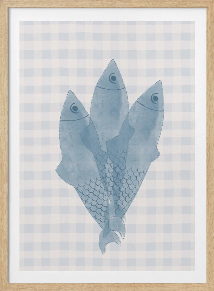 Three Blue Fish | Poster