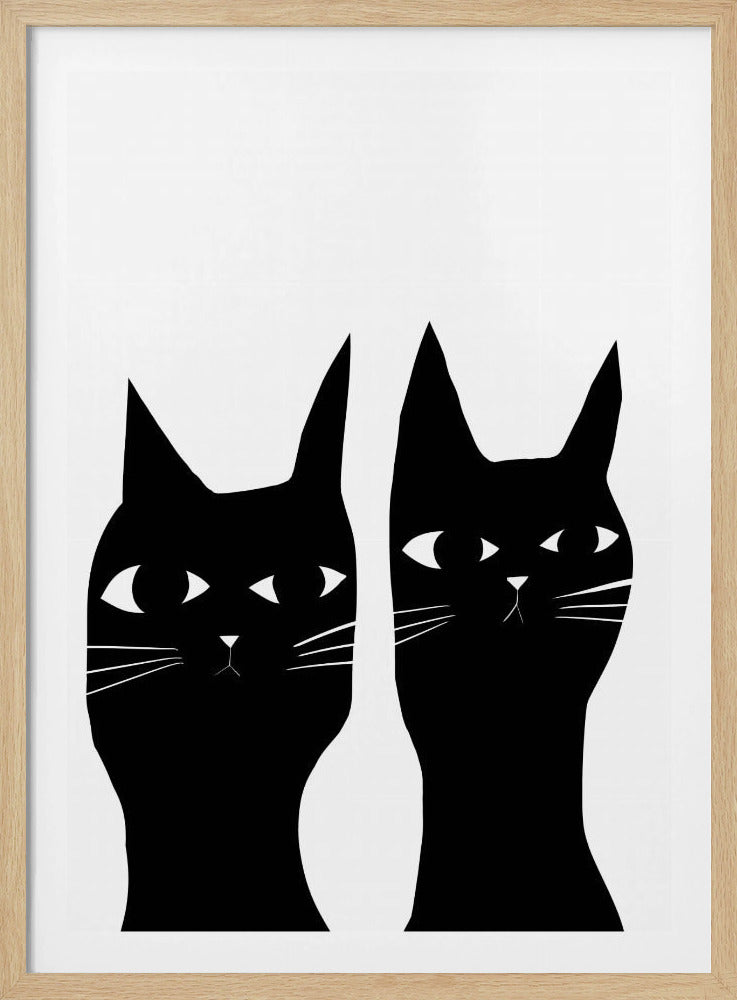 Two black cats | Poster