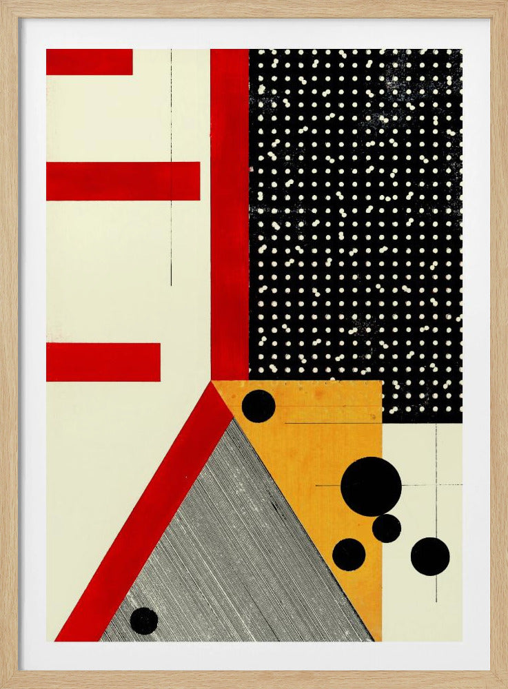 Bold Red Lines and Black Dots | Poster