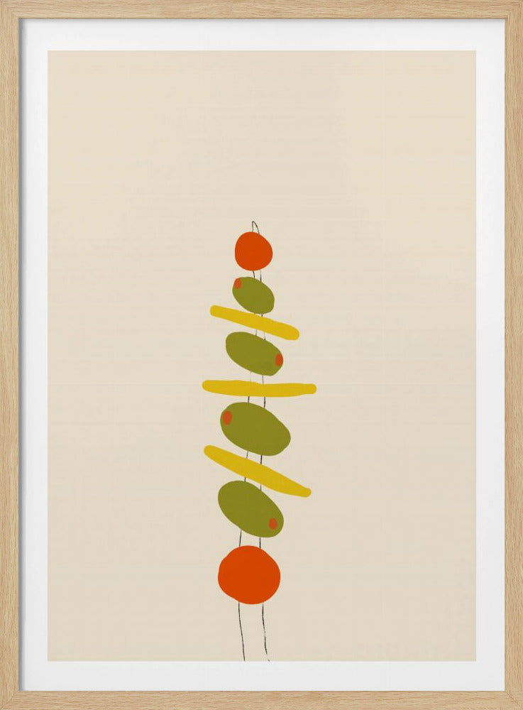 A Skewer with Olives and Tomatoes | Poster