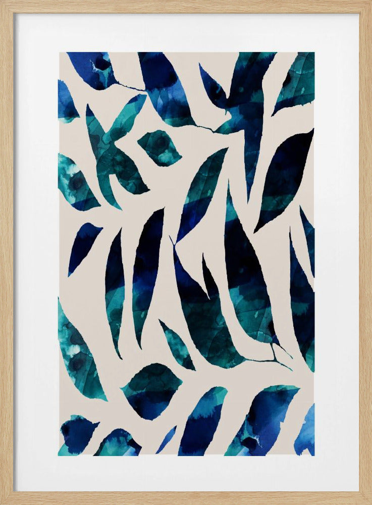 Indigo Leaf Fall | Poster