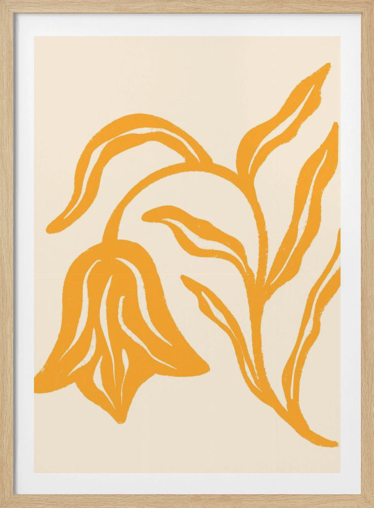 Golden Blossom Silhouette | Poster